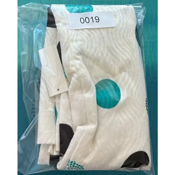 Talbots Pencil Knee Length White Green Polka Dot Skirt Sz 8 Cotton Old Money - Picture 10 of 10